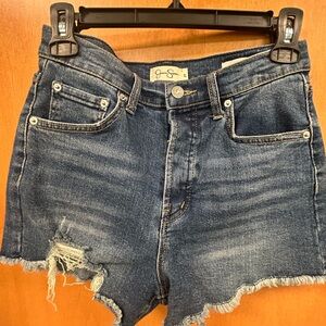 Jessica Simpson Blue Distressed Jean Shorts